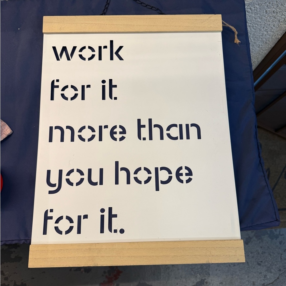 Motivational Wall Hanging with Quote
